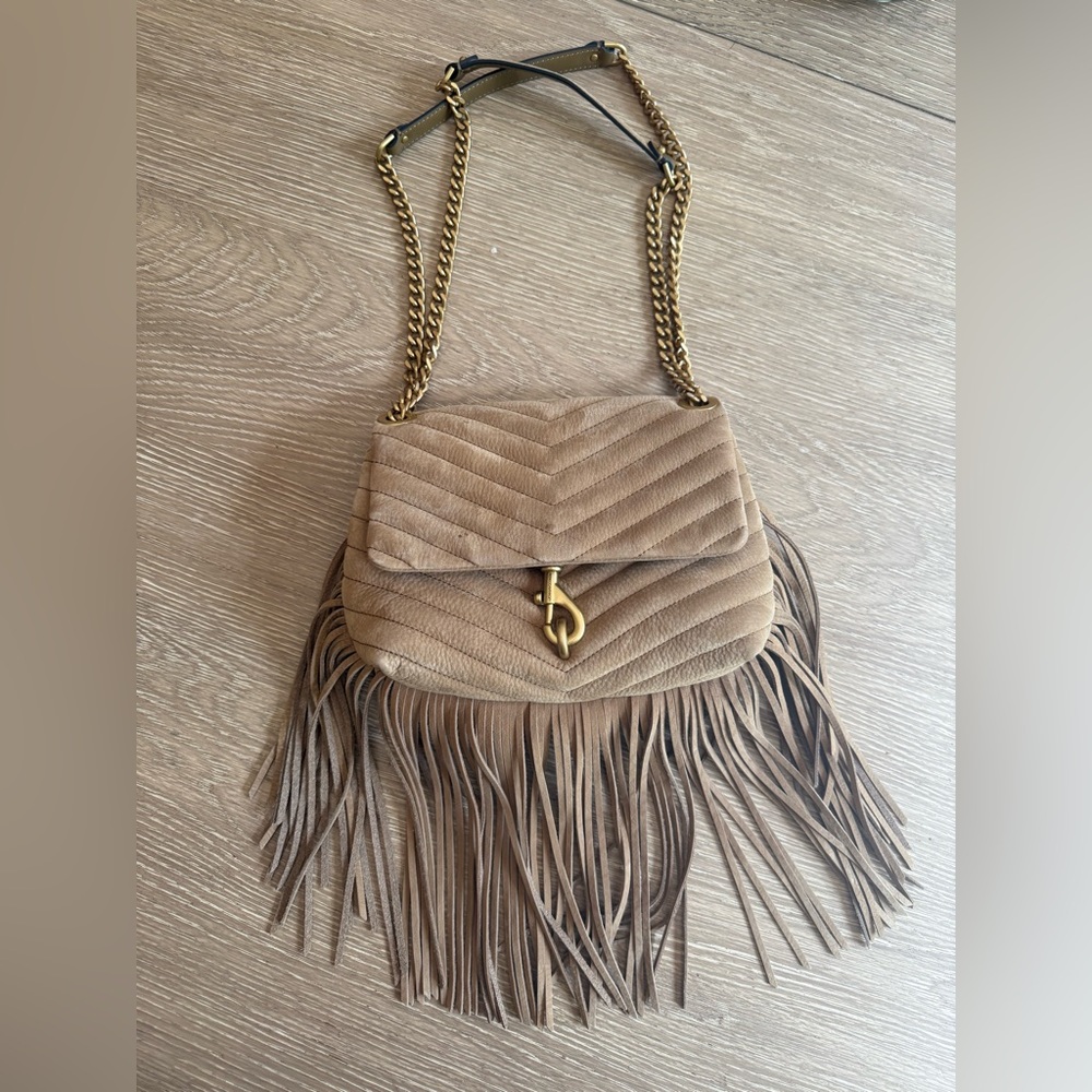 Rebecca Minkoff Suede Fringe Crossbody/Shoulder Bag